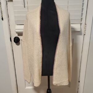 Chic Cream Open-Front Cardigan